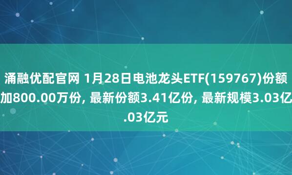 涌融优配官网 1月28日电池龙头ETF(159767)份额增加800.00万份, 最新份额3.41亿份, 最新规模3.03亿元
